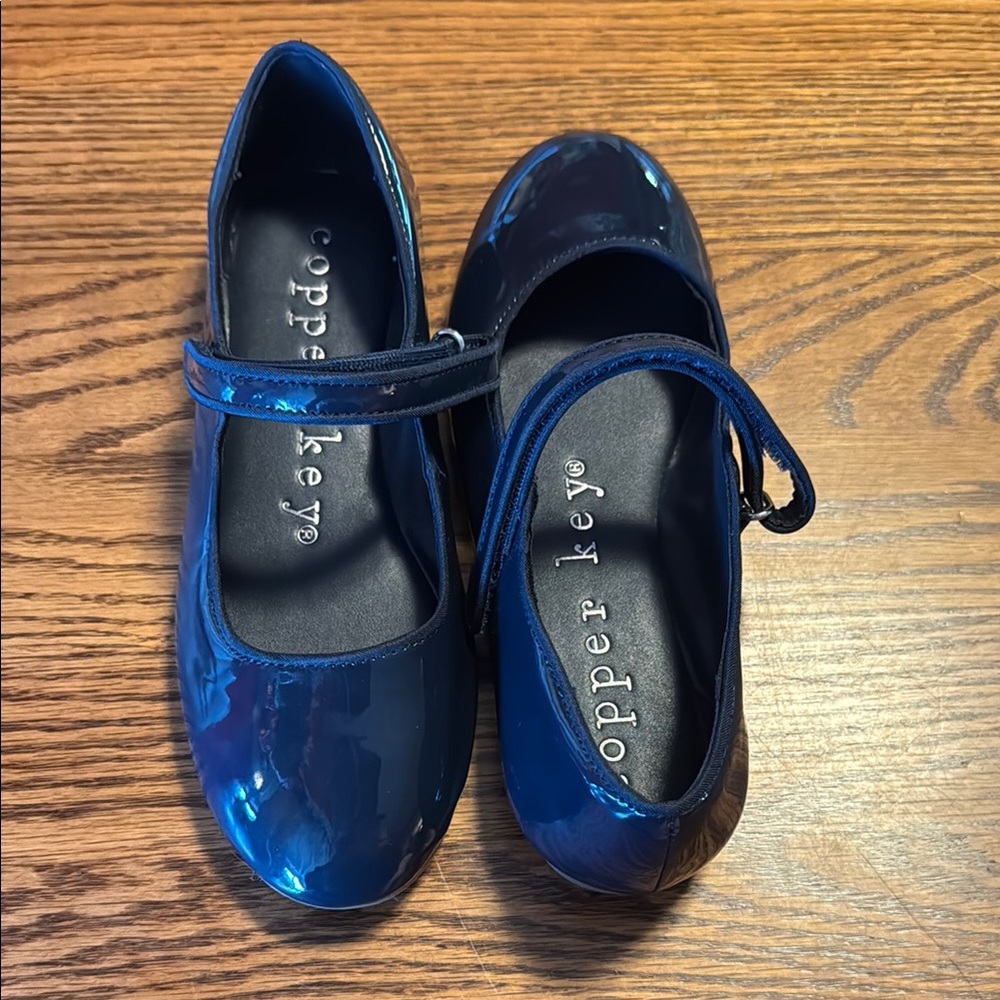 Copper Key Kids' Blue Mary Jane Shoes